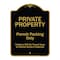 Signmission Designer Series-Private Property Permit Parking Violators Will Be Towed A, 24" x 18", BG-1824-9774 A-DES-BG-1824-9774 - alternate 1
